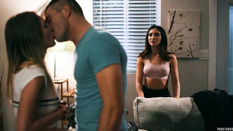 Experiencing Life Through Fantasy: A Hairy Threesome with Blonde and Brunette - Nathan Bronson - Jane Wilde - Natalie Knight