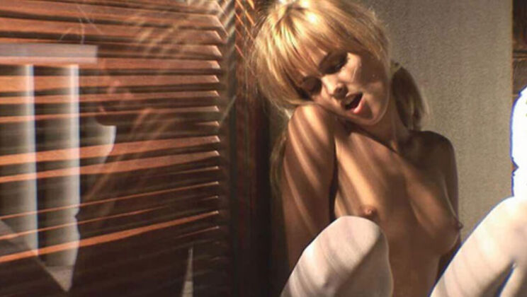 Blonde in White Lingerie - Sasha